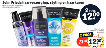 Kruidvat John Frieda haarverzorging, styling en haarkuren aanbieding