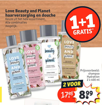 Kruidvat Love Beauty and Planet haarverzorging en douche aanbieding