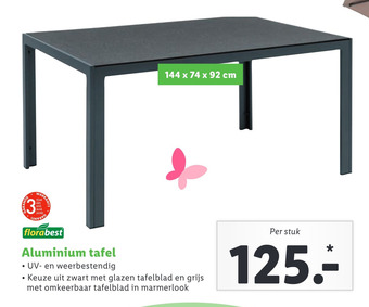 Lidl Aluminium tafel aanbieding