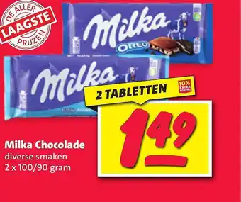 Nettorama Milka chocolade aanbieding