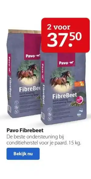 Boerenbond Pavo fibrebeet aanbieding