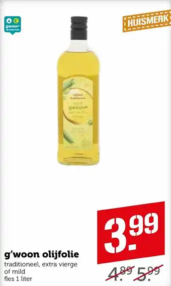 Coop G'woon olijfolie 1 liter aanbieding