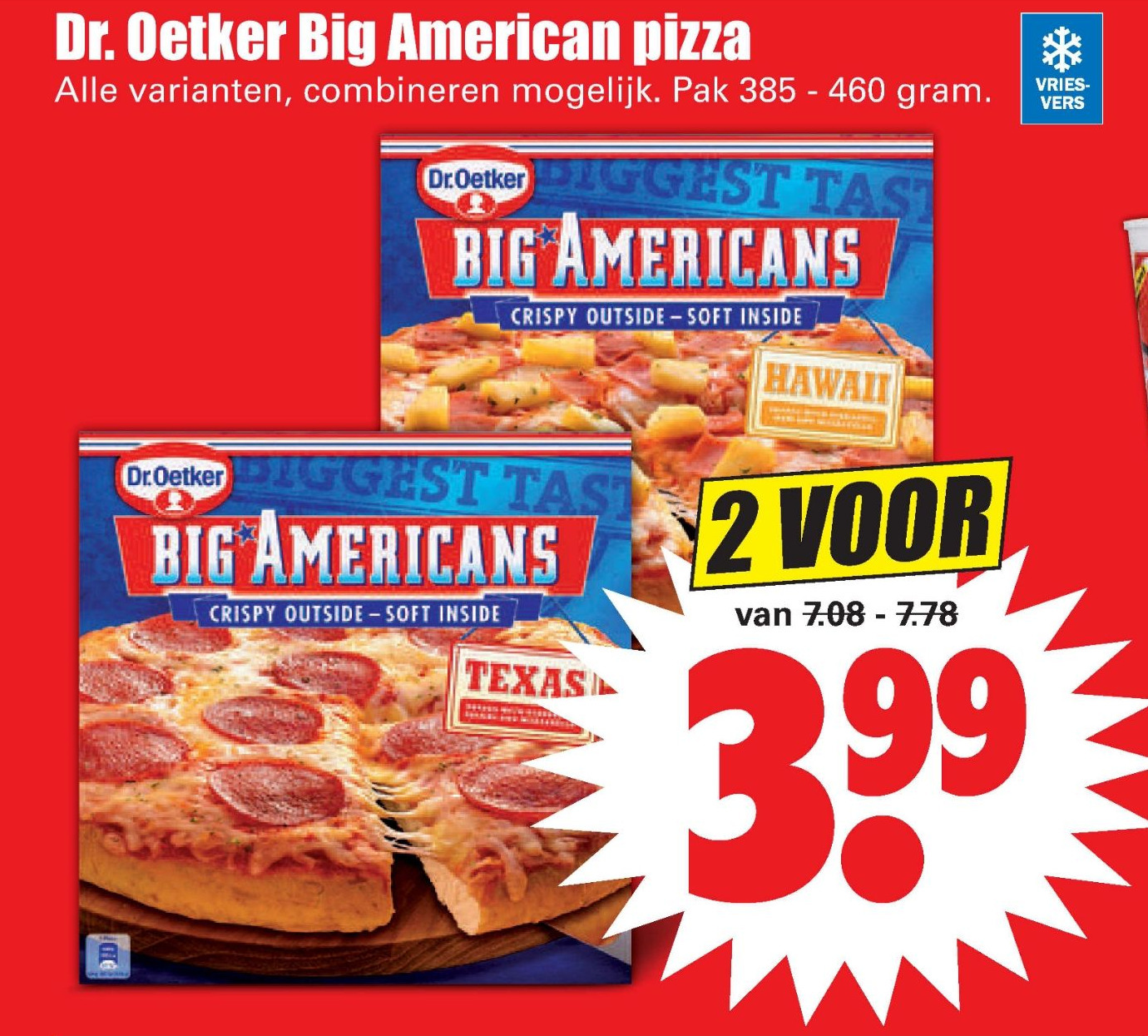 Dr Oetker Big American Pizza Bbq Chicken Dr. Oetker Big American pizza aanbieding bij Dirk
