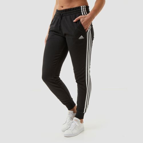 Adidas essentials french terry 3-stripes joggingbroek zwart dames dames  aanbieding bij Aktiesport