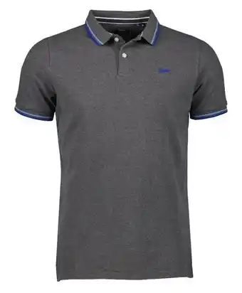 Jac Hensen Superdry poloshirt - slim fit - grijs aanbieding