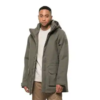 Jack Wolfskin Jack wolfskin fierce wind parka men waterdichte winterjas heren xxl bruin dusty olive aanbieding