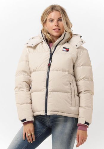 Tommy hilfiger beige tommy jeans gewatteerde jas outerwear short puff  aanbieding bij Omoda
