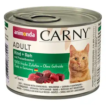 Zooplus 6x200g adult kip & zalm animonda carny kattenvoer aanbieding