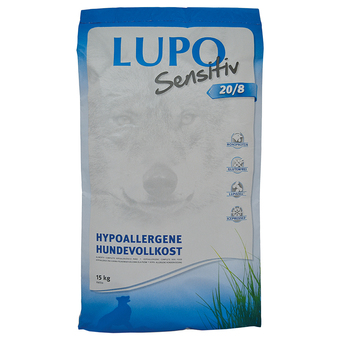 Zooplus 15kg lupo sensitiv 20/8 hondenvoer aanbieding