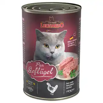 Zooplus Voordeelpakket leonardo all meat kattenvoer 24 x 400 g - gevogelte puur aanbieding