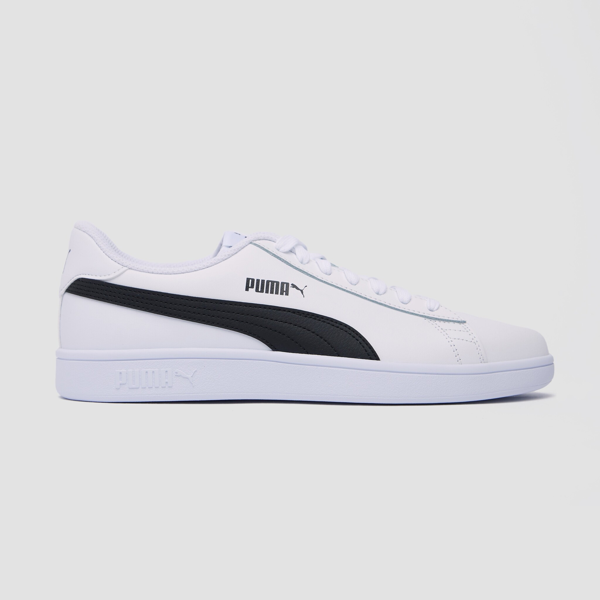 Puma puma smash v2 low sneakers wit/zwart heren aanbieding bij Perry Sport