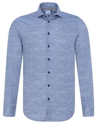 Only for Men Blue industry casual heren overhemd lm aanbieding