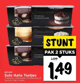 Vomar Voordeelmarkt Solo Italia Toetjes aanbieding