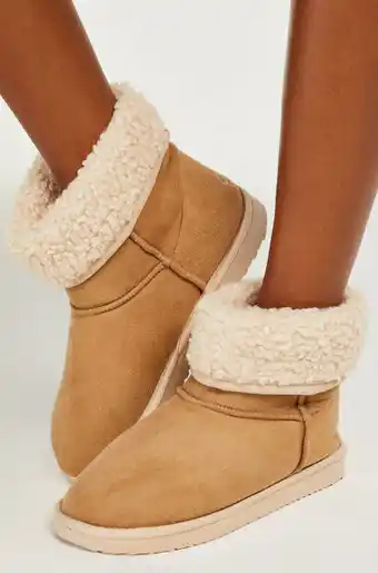 Hunkemoller Hunkemöller pantoffels fake suede beige aanbieding