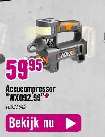 Hornbach Worx accucompressor aanbieding