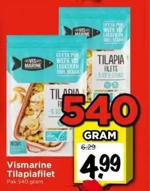 Vomar Voordeelmarkt Vismarine tilapiafilet aanbieding