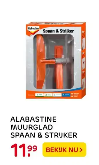 Praxis Alabastine muurglad spaan & strijker aanbieding