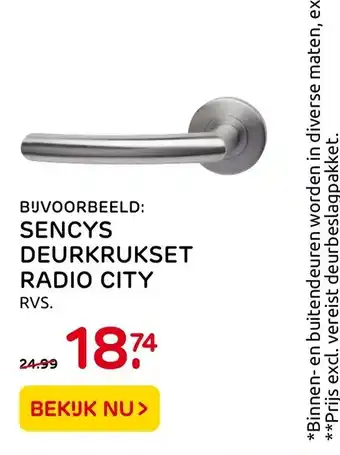 Praxis Sencys deurkrukset radio city aanbieding