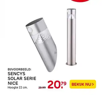 Praxis Sencys solar serie nice 22cm aanbieding