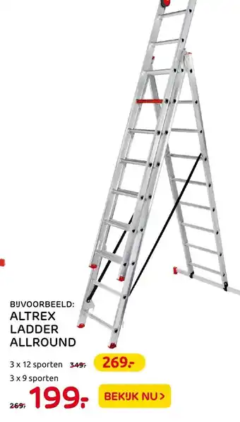 Praxis Altrex ladder allround 3x9 aanbieding