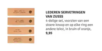 Nijhof Lederen servetringen van zusss aanbieding