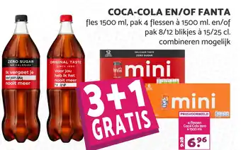 MCD Supermarkt Coca-cola en/of fanta 1500ml aanbieding