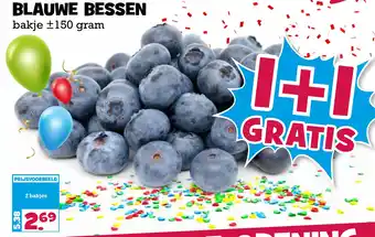 Boon`s Markt Blauwe bessen 150gram aanbieding