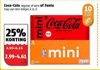 Poiesz Coca-Cola Regular Of Zero Of Fanta 25% Korting aanbieding