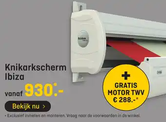 Hubo Knikarkscherm Ibiza aanbieding