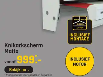 Hubo Knikarkscherm malta aanbieding