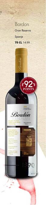 Mitra Bordon Gran Reserva Spanje aanbieding