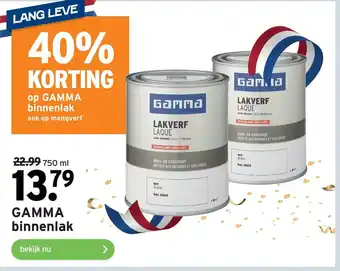 GAMMA Binnenlak 750 ml aanbieding