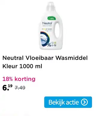 Plein.nl Neutral vloeibaar wasmiddel kleur 1000ml aanbieding