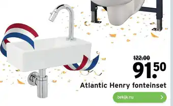 GAMMA Atlantic henry fonteinset aanbieding