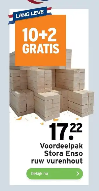 GAMMA Voordeelpak stora eso ruw vurenhout aanbieding