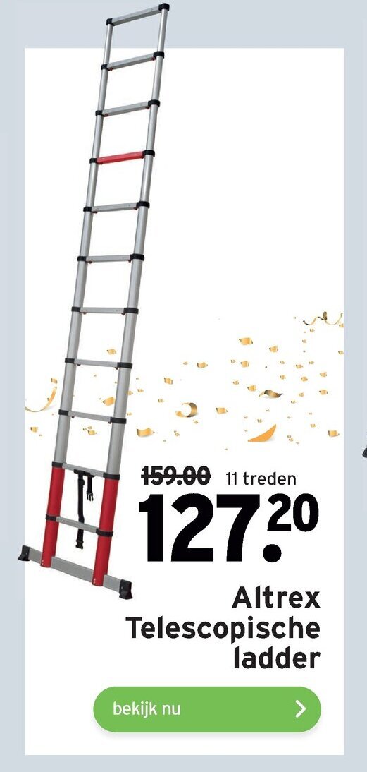 Altrex telescopische ladder aanbieding bij GAMMA