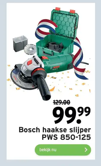 GAMMA Bosch haakse slijperPWS 850-125 aanbieding