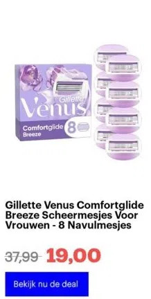 Bol.com Gillette venus comfortglide breeze scheermesjes voor vrouwen - 8 navulmesjes aanbieding