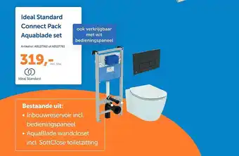 Warmteservice Ideal standard connect pack aquablade set aanbieding