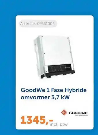 Warmteservice Goodwe 1 fase hybride omvormer 3,7 kw aanbieding