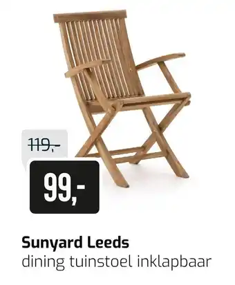 Kees Smit Sunyard Leeds dining tuinstoel inklapbaar aanbieding