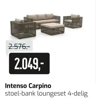 Kees Smit Intenso carpino stoel-bank loungeset 4-delig aanbieding