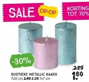 Xenos Rustieke metallic kaars aanbieding