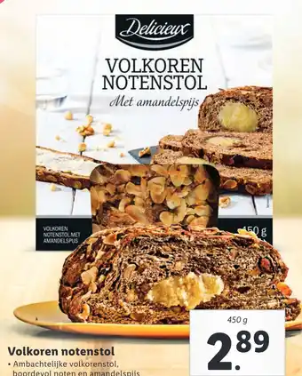 Lidl Volkoren notenstol 450g aanbieding