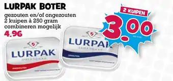 Boon`s Markt Lurpak boter 250gram aanbieding