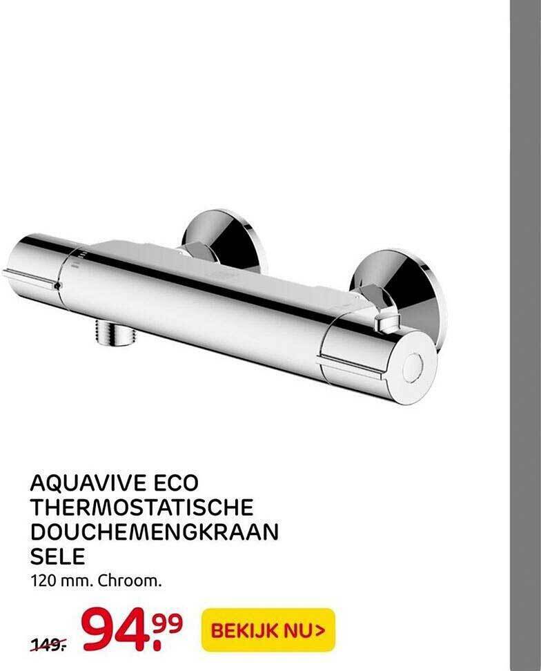 Aquavive eco thermostatische douchemengkraan sele aanbieding bij Praxis