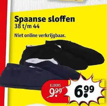 Kruidvat Spaanse sloffen aanbieding