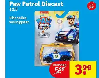 Kruidvat Paw patrol diecast aanbieding