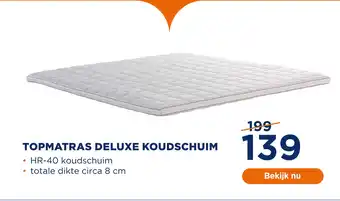 TotaalBED Topmatras deluxe koudschuim aanbieding