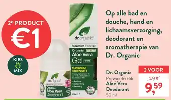 Holland & Barrett Dr. Organic Aloe Vera Deodorant 2*50ml aanbieding